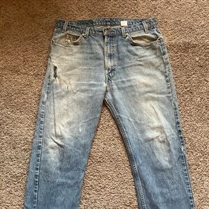 Vintage Levi’s 505 Jeans Orange Tab 90’s Men’s 38x30 Light Wash Made In USA